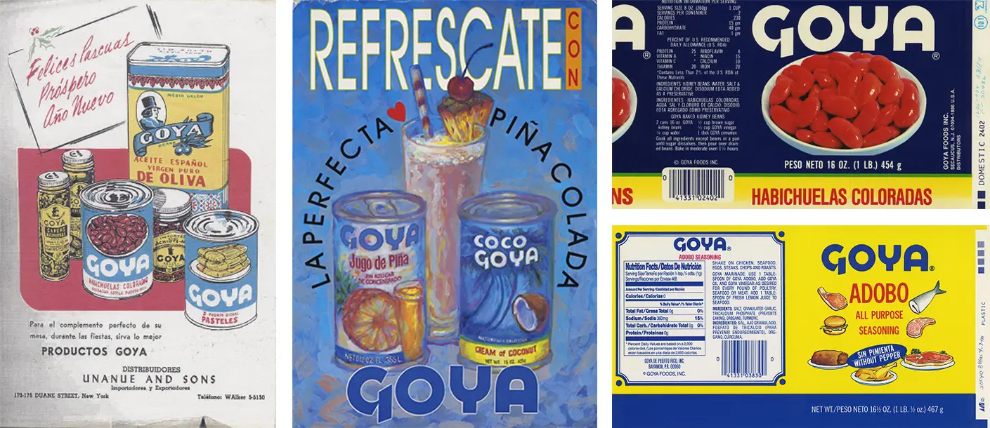 Variedad de carteles Goya a lo largo de los años