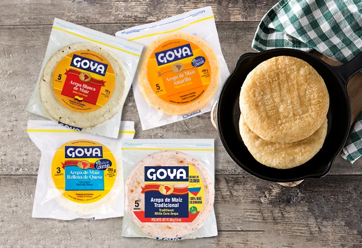 Arepas congeladas y refrigeradas Goya