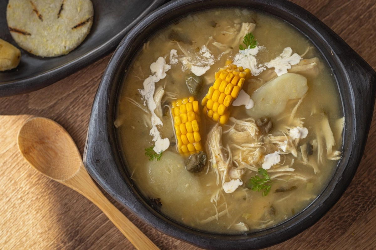 ajiaco tradicional de Colombia