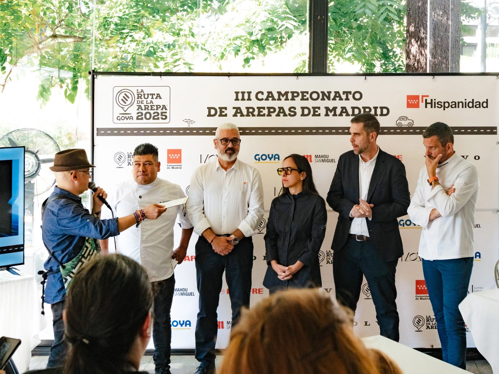 El jurado de expertos del III Campeonato de la Arepa de Madrid 2025