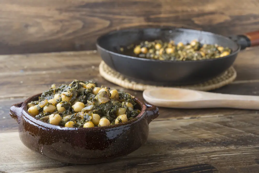 receta de tupper de potaje de garbanzos con espinacas