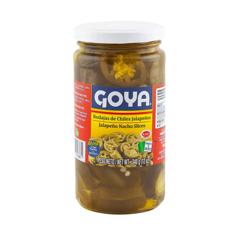 Chiles jalapeños en rodajas