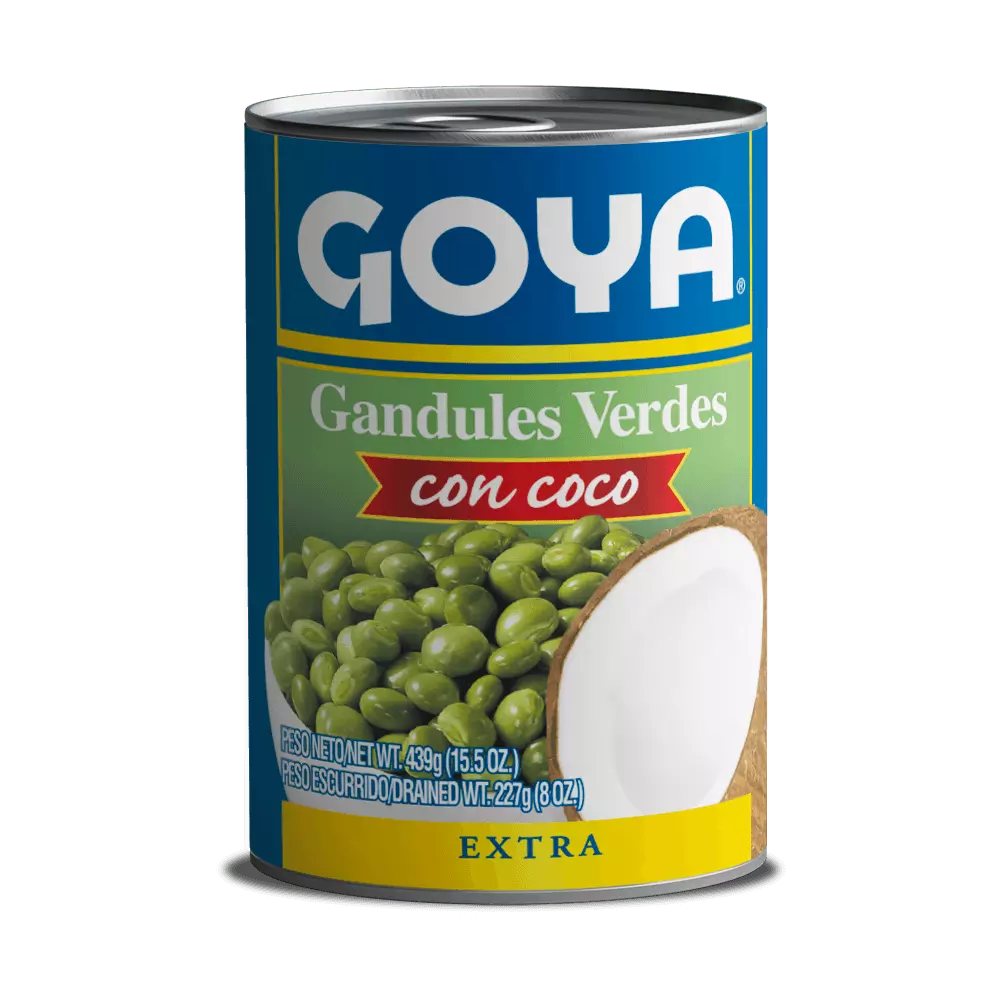 Green pigeon peas with coconut