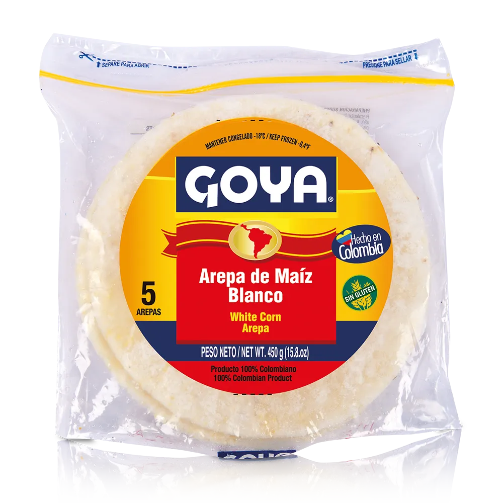 Arepa de maíz blanco Goya
