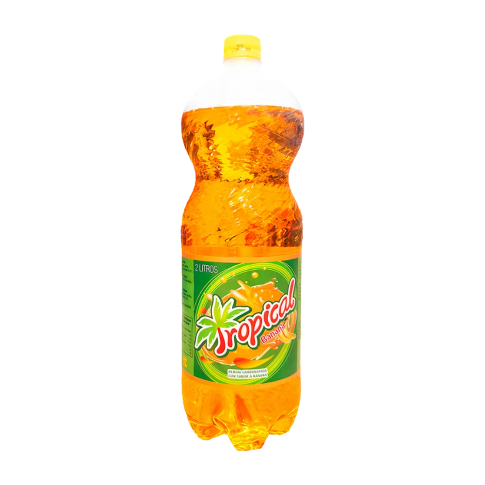 Tropical banana flavored soft drink