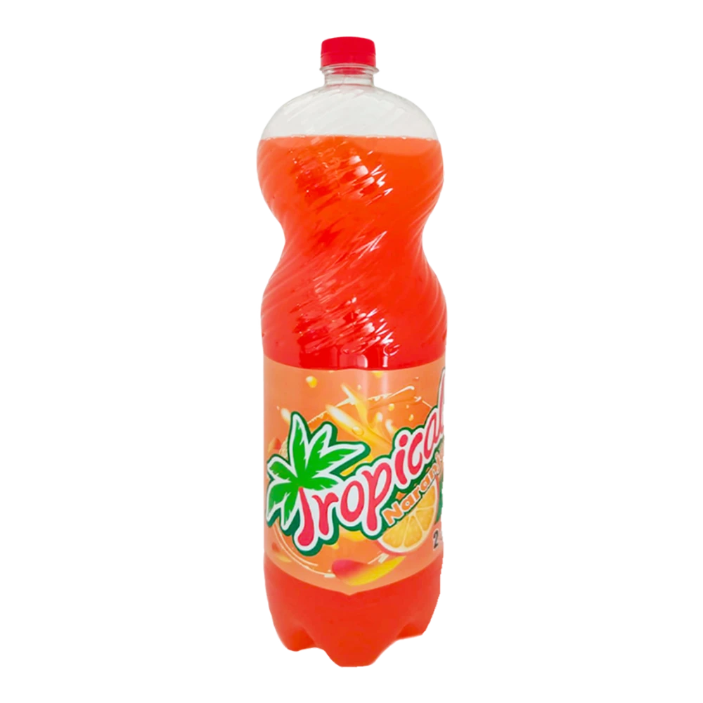 Tropical orange flavored soft drink
