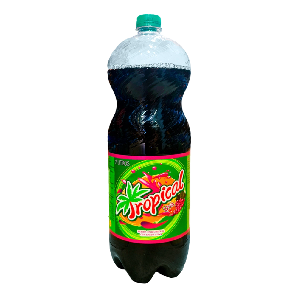 Tropical grape flavored soft drink