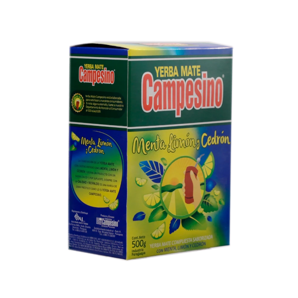 Yerba mate mint, lemon and cedron flavor (Campesino)