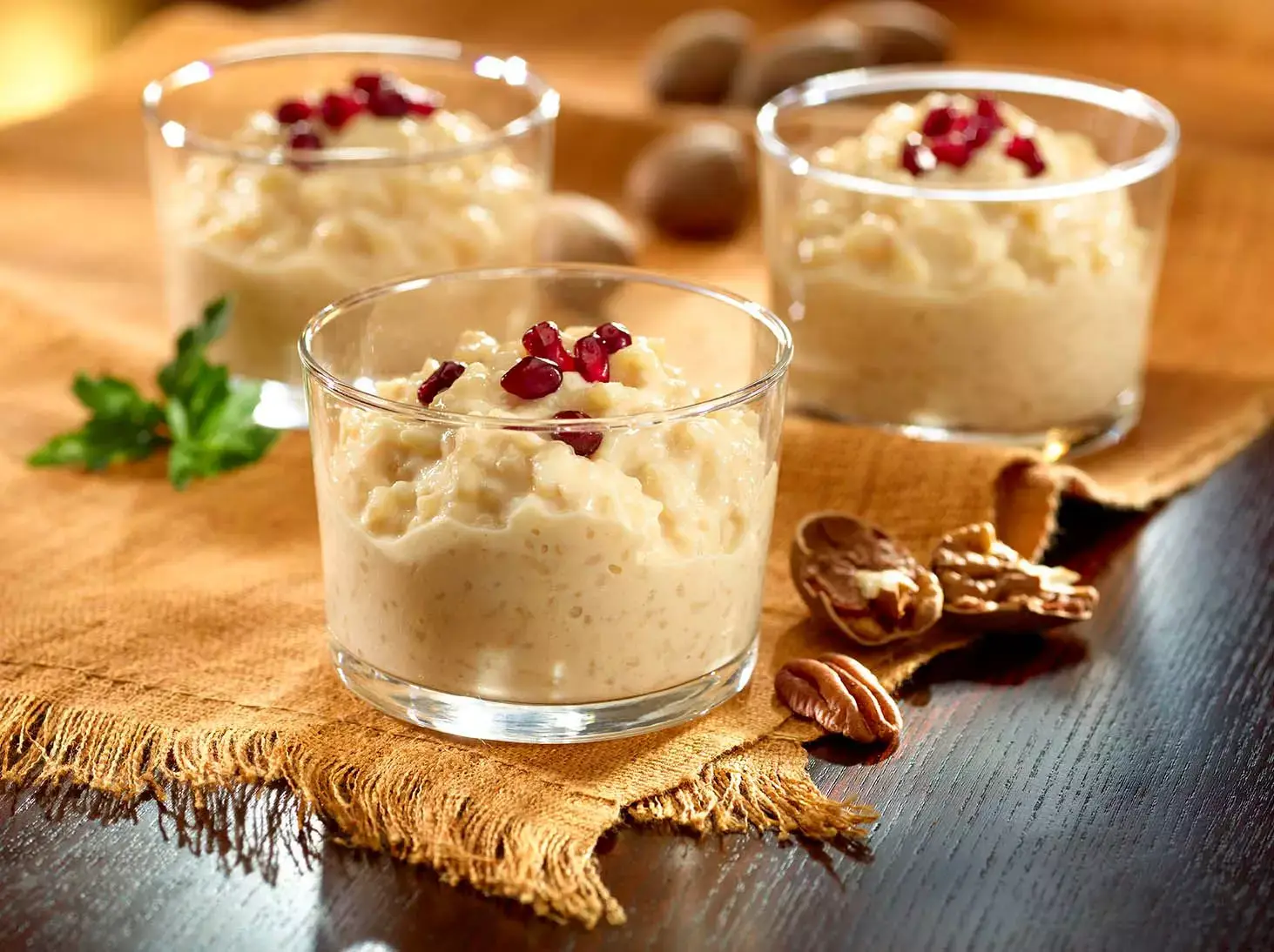 Arroz con leche y cajeta