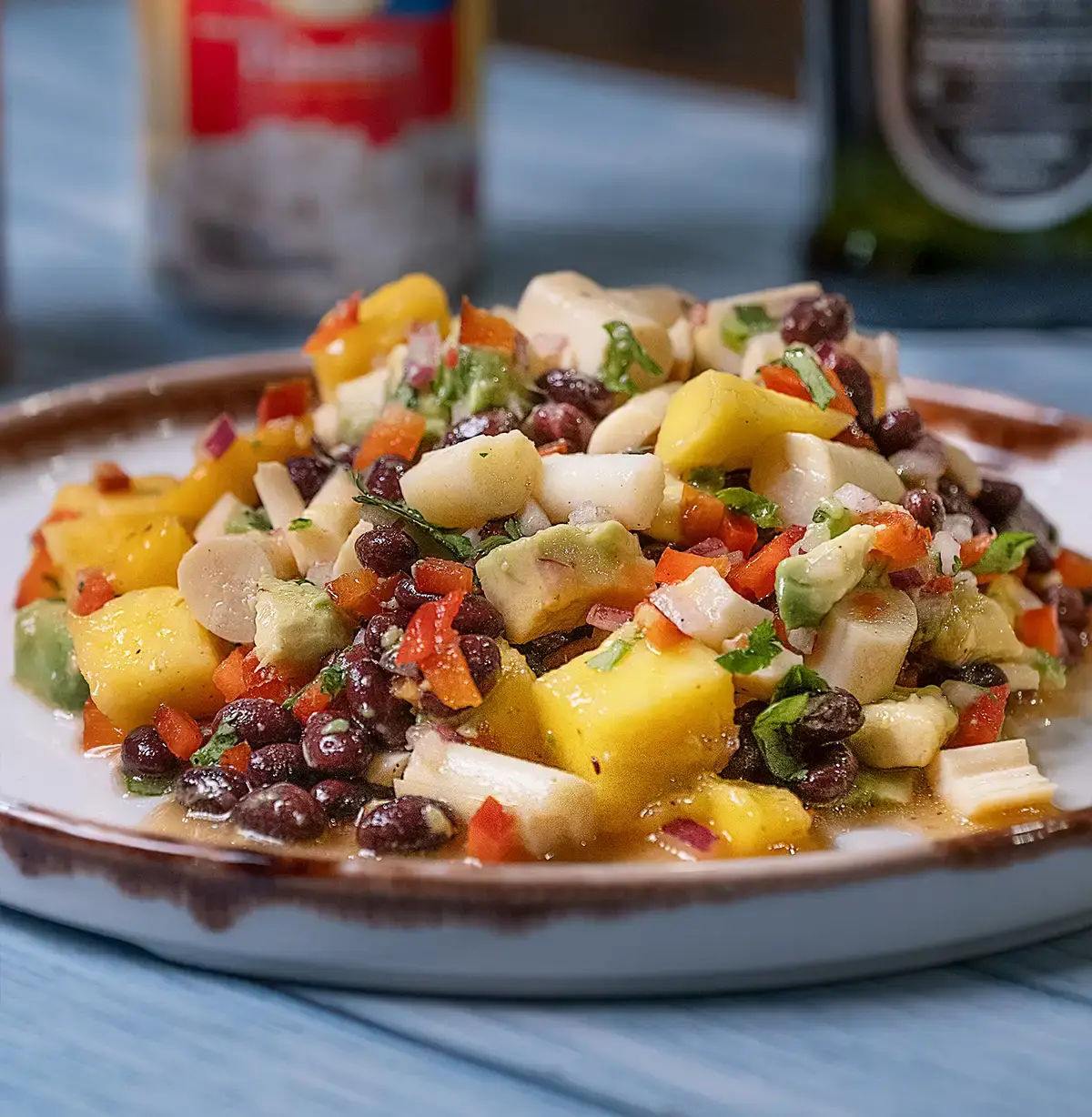 Black bean, mango and avocado salad