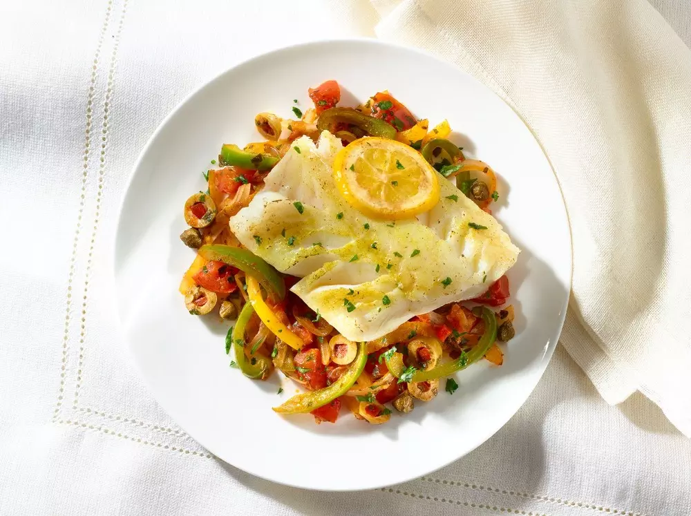 Guisado de Bacalao al horno con Pimientos ahumados