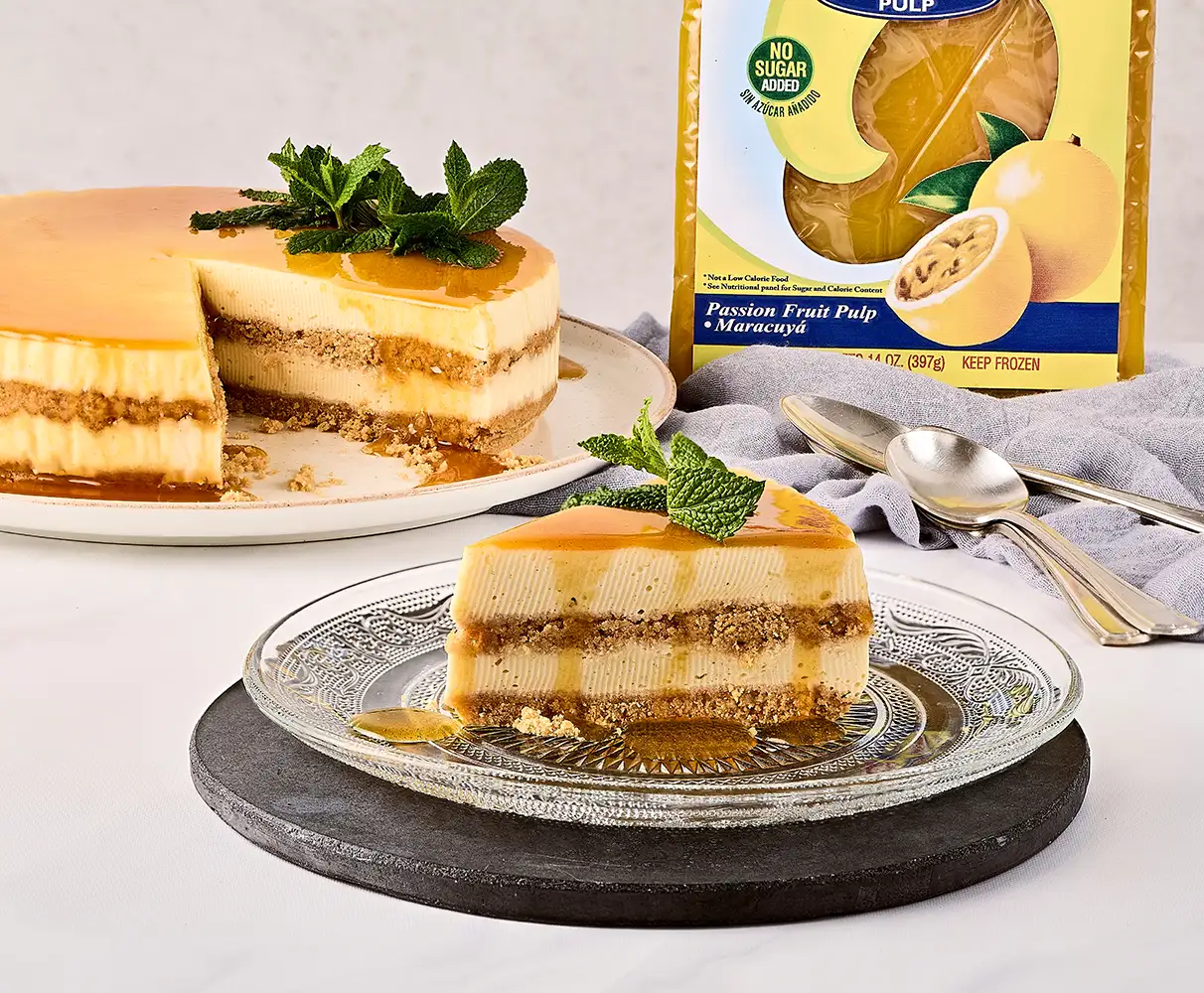 Passion fruit and cookies dessert